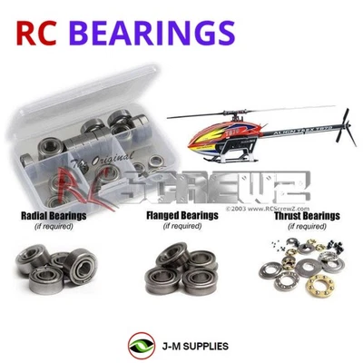 RCScrewZ Metal Shielded Bearing Kit alg042b for Align TB70 #RH70N36XT Heli | SET - Image 1 of 4