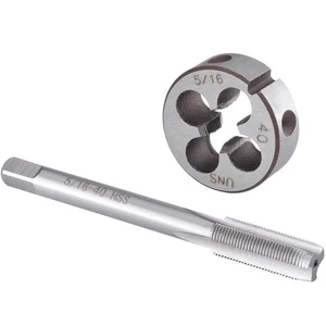 5/16"-40 UNS Tap and Die Set - Right Hand Thread Tap & Round Die - Picture 1 of 6