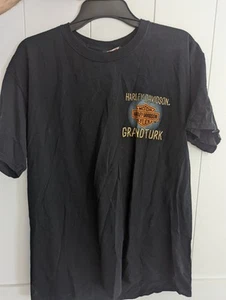 Camiseta Para Hombres Harley Davidson Talla L Negra Grand Turk Cuello Redondo Algodón SS - Imagen 1 de 4