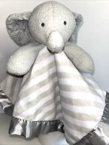 Cloud Island 2021 Gris Blanco Rayas Elefante Bebé Manta Objetivo Seguridad Lovey - Imagen 1 de 5
