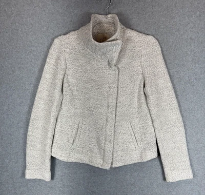 Chaqueta LOFT Mujer Pequeña Moto Asimétrica Cremallera Texturizada Abrigo Foto 1 de 4