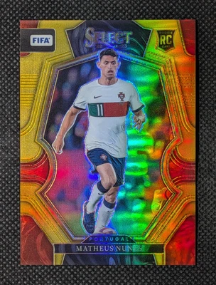 Matheus Nunes 2022-23 Panini Select FIFA Gold Prizm #/10 Rookie RC Portugal - Image 1 of 2