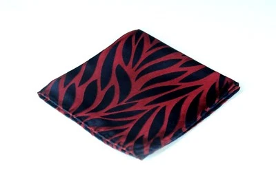 Lord R Colton Masterworks Pocket Square - Kenton Red Navy Geo Silk - $75 New - Image 1 of 2