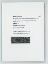 2022-23 National Treasures Gold FOTL RPA RC Auto Redemption Christian Braun /24