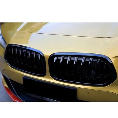 Juego de rejilla actualización de doble listón para BMW X2 F39 2018-2021 51712455246/47 mate/brillante Foto 1 de 4