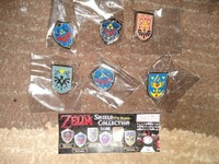 Legend Of Zelda - Die Cast Shield Pin Badge Collection (Full Set Of 6)