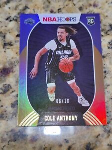 2020-2021 NBA Hoops Cole Anthony Gold Artist Proof # 6/10 Magic Rookie RC Foil