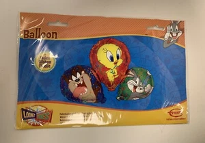 LOONEY TUNES SET OF 3 BIRTHDAY BALLOONS - Tweety Pie Bugs Bunny Tasmanian Devil - Picture 1 of 3