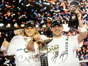 Aaron Rodgers Clay Matthews Signed 16x20 Autographed Photograph Green Bay JSA - Picture 1 of 1