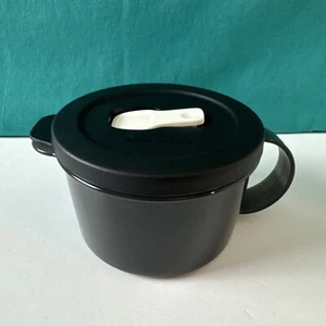 Tupperware Crystalwave Plus soup mug microwavable Black 2 cup / 500ml Sale - Picture 1 of 2