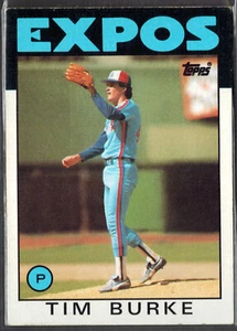 1986 Topps ~ Tim Burke 258 novato - Imagen 1 de 2