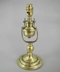STUNNING ANTIQUE BRASS GIMBLED SHIPS TABLE or  WALL LAMP