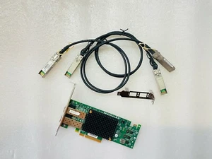 DELL Emulex OCE11102 2-Port 10Gb SFP+ PCI-e Network Adapter +2*SFP+ SFP Cable - Picture 1 of 4