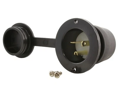 20A 250V 3 clavijas NEMA 6-20P brida alimentación entrada macho con cubiertas por AC WORKS® Foto 1 de 4