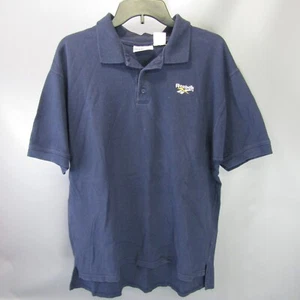 Vintage Reebok Polo Shirt Men's Size L Navy Blue Large 90s Embroidered Logo - Imagen 1 de 9