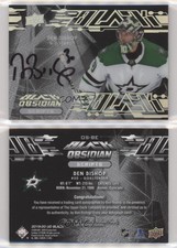 2019-20 SPx UD Black Obsidian Script Ben Bishop #OS-BE Auto