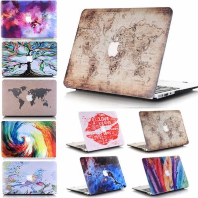 Marble Paint Map Lip Case Cover For Macbook Pro Air 11" 12" 13" 15" 16" A2485 - Image 1 of 4