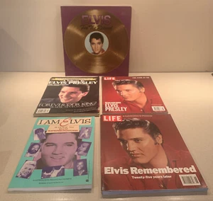 Lot of 5 ELVIS PRESLEY Books. For the Record, Life (2), Tribute, and I am Elvis - Picture 1 of 6