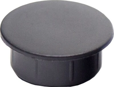 LOGISTSYSTEM 10x Abdeckstopfen für Bohrung 13 mm Schwarz Kunststoff Blindstopfen Abdeckkappen