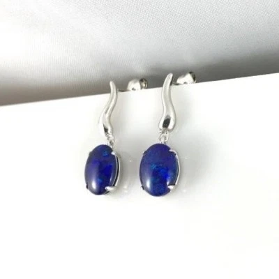 Autentici orecchini australiani in argento sterling 925 pendenti a goccia opa... - Immagine 1 di 4