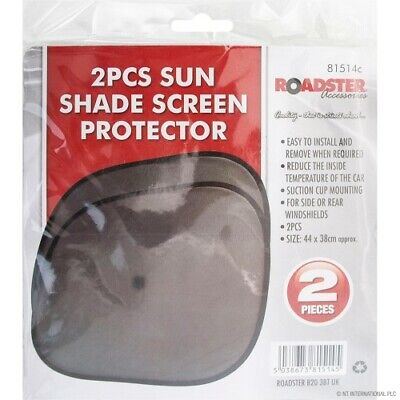 2 X Car Sun Shades Shade Screen Protector Kids Baby Children Window Blind Mesh • 4£