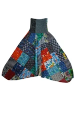 Boho Gypsy Hippy Colorful Cotton Baggy High Waist Loose Trouser Genie Pant S/M/L