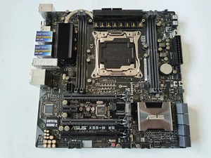 ASUS X99-M WS Motherboard Chipset Intel X99 LGA2011-V3 DDR4 With a I/O - Picture 1 of 4