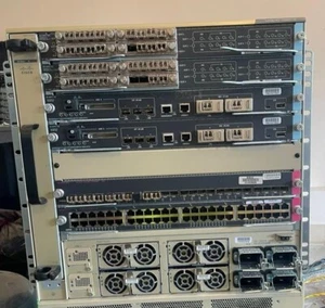 Cisco Catalyst C6807-XL Chassis 10RU + FAN + PSU+ 2*SUP2T + 2 * WS-X6904-40G - Picture 1 of 1