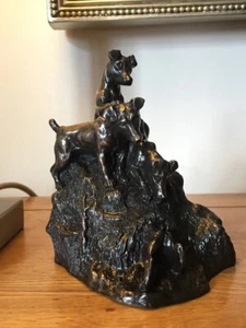 Jack Russell Dog Figurine - Digging / Bronze Resin / Working Dog - Picture 1 of 5