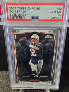 2014 Topps Chrome Blue Jersey TOM BRADY #62 PSA 10 GEM MINT - Picture 1 of 2