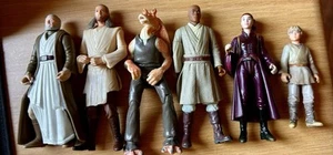 Star Wars Figuren Obi Wan, Jar Jar, Padme, Anakin, Qui Gon Gin, Mace Kenner - Bild 1 von 4