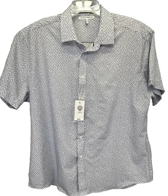 Vince Camuto Mens XL White/ Blue Button Up Shirt NWTs MSRP $85.00 (U22) - Image 1 of 4