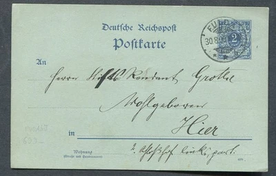 Reich alemán: 2 Pfennig estacionarios de 1900 - Fulda - usados Foto 1 de 2