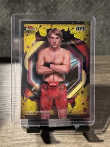 2024 Topps Finest Paddy Pimblett Yellow Glitter Refractor /75 RARE - Picture 1 of 2