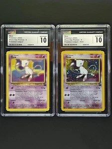 CGC 10 Mew Pokemon League Black Star Holo Promo #9 Mew #8 Non Holo TCG - Picture 1 of 5