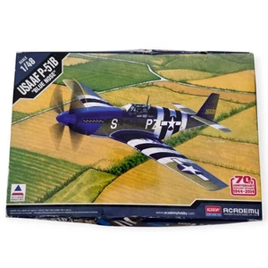 Academy #12303 1/48 USAAF P-51B Blue Nose Accurate Miniature Plastica Model Kit - Foto 1 di 17
