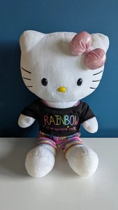 HELLO KITTY 2013 Build a Bear Large 19" Plush Pink Bow RAINBOW Is My Favorite 🌈 - Picture 1 of 13