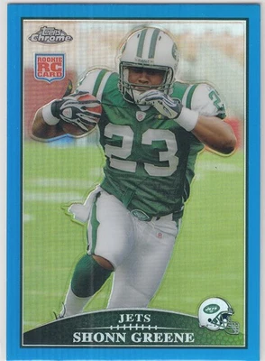 2009 Topps Chrome Blue Refractor SHONN GREENE RC #TC176 Iowa/Jets - Image 1 of 2