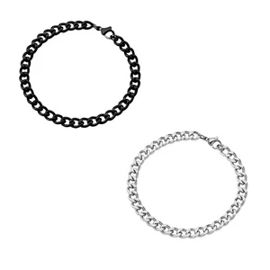 Bracciale Unisex Maglia Cubana in Acciaio Inossidabile - Picture 1 of 5