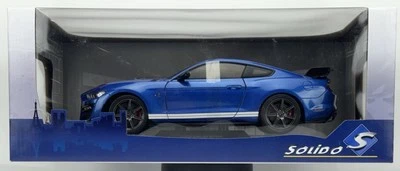 Solido 1:18 2020 Ford Shelby GT500 Diecast Blue-White Stripes Item #S1805901 NEW - Image 1 of 4