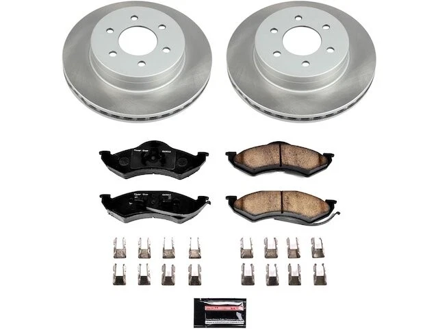 Kit de pastillas de freno delanteras y rotor para Dodge Dakota 1999 YJ536CM Foto 1 de 1