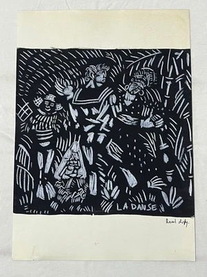 RAOUL DUFY 绘画旧纸签名盖章复古 — 第 1/3 张图片