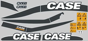 Schutzhülle CX16B Mini Bagger Abziehbilder Aufkleber Komplettset - Picture 1 of 1