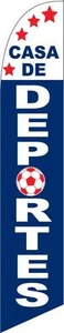 Casa De Deportes 12 Fuß Feder Banner Swooper Flagge - NUR FLAGGE - Bild 1 von 1