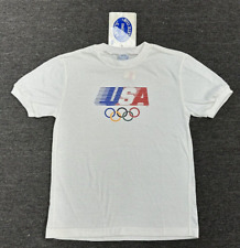 Vintage Levi's T-Shirt ~ White ~ USA Olympics 1984 Los Angeles ~ NEW With TAG