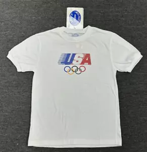 Vintage Levi's T-Shirt ~ White ~ USA Olympics 1984 Los Angeles ~ NEW With TAG - Picture 1 of 8