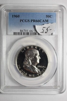 1960 Franklin Half Dollar PCGS PR66DCAM - Image 1 of 3
