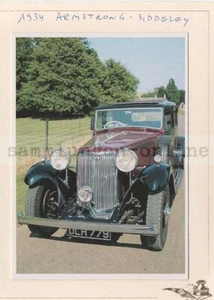 ARMSTRONG SIDDELEY 1934 tarjeta fotográfica automóvil fotografía de coches clásicos - Imagen 1 de 2