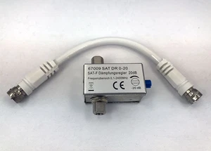 TV Variable 0-20dB Signal Attenuator with Coax Female Input / Output Connections - Picture 1 of 1