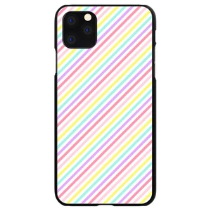 Hard Case Cover for iPhone / Samsung Galaxy Rainbow Diagonal Stripes Pattern - Picture 1 of 38